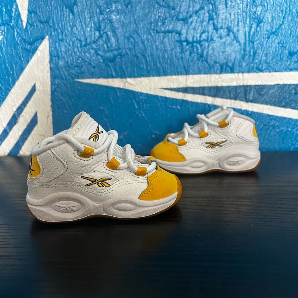 Reebok Question Mid Toddler Yellow Toe